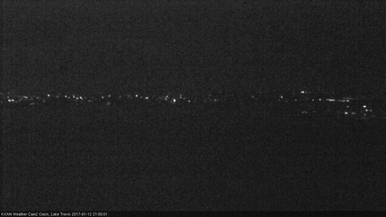 Lake Travis webcam, January 12, 2017 8:15 PM CT