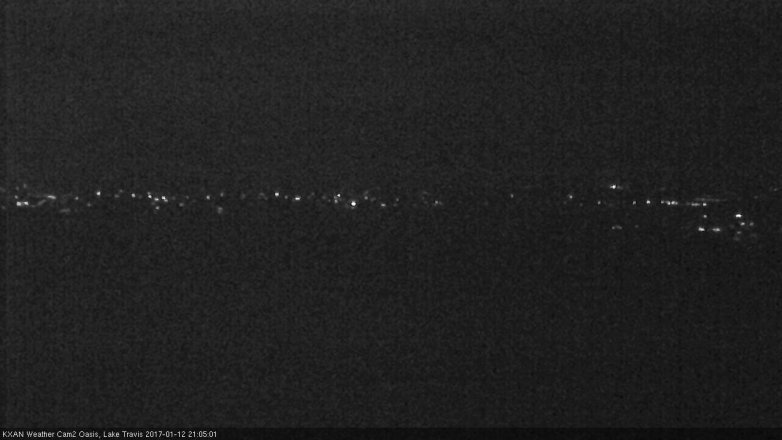 Lake Travis webcam, January 12, 2017 8:20 PM CT