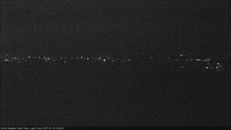Lake Travis webcam, January 12, 2017 8:25 PM CT
