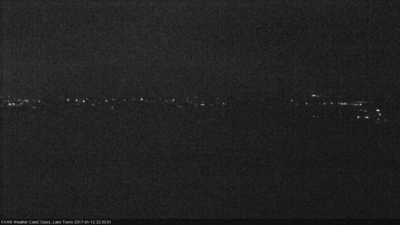 Lake Travis webcam, January 12, 2017 9:35 PM CT