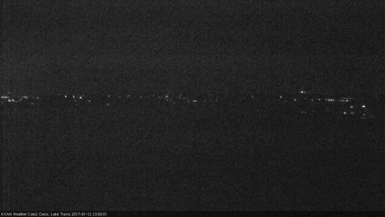 Lake Travis webcam, January 12, 2017 10:10 PM CT