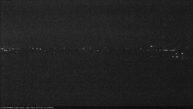 Lake Travis webcam, January 12, 2017 10:25 PM CT