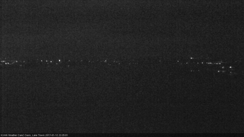 Lake Travis webcam, January 12, 2017 11:05 PM CT