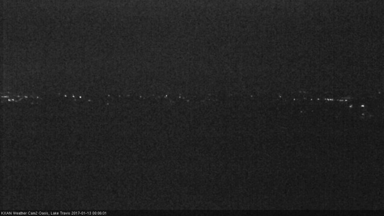 Lake Travis webcam, January 12, 2017 11:25 PM CT