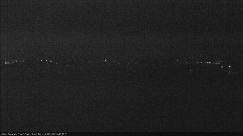 Lake Travis webcam, January 12, 2017 12:00 AM CT