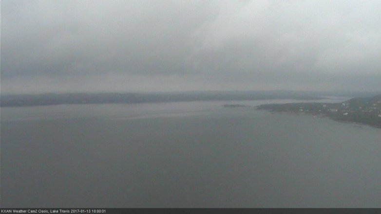 Lake Travis webcam, January 13, 2017 9:25 AM CT