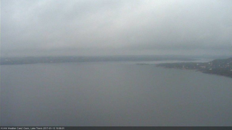 Lake Travis webcam, January 13, 2017 9:35 AM CT