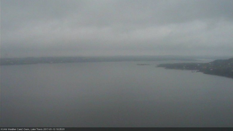 Lake Travis webcam, January 13, 2017 9:50 AM CT