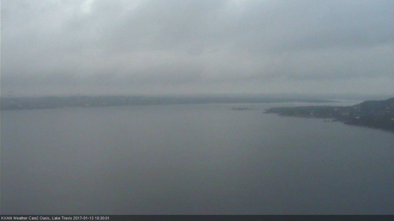 Lake Travis webcam, January 13, 2017 9:55 AM CT