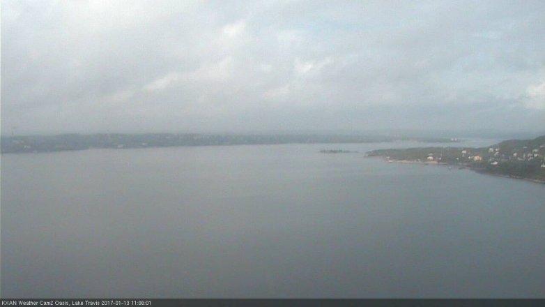 Lake Travis webcam, January 13, 2017 10:10 AM CT