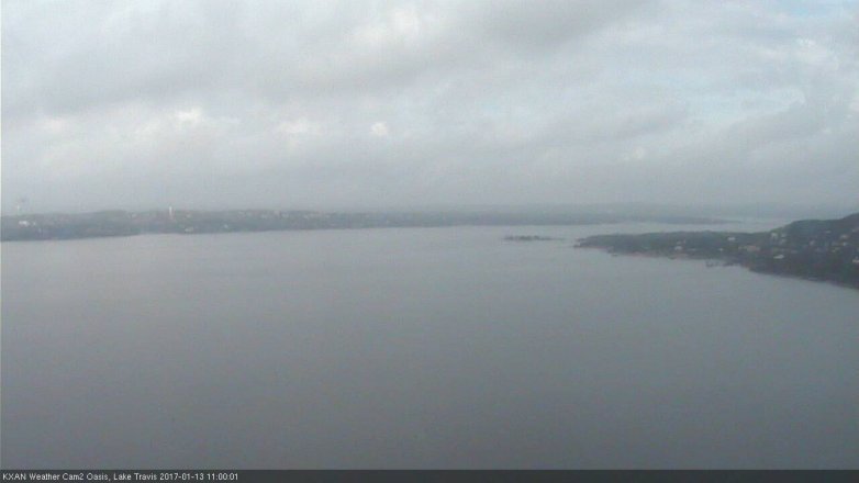 Lake Travis webcam, January 13, 2017 10:25 AM CT