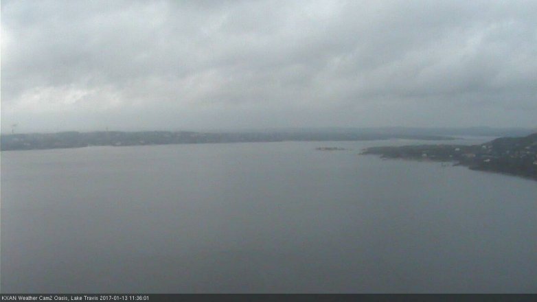 Lake Travis webcam, January 13, 2017 11:00 AM CT
