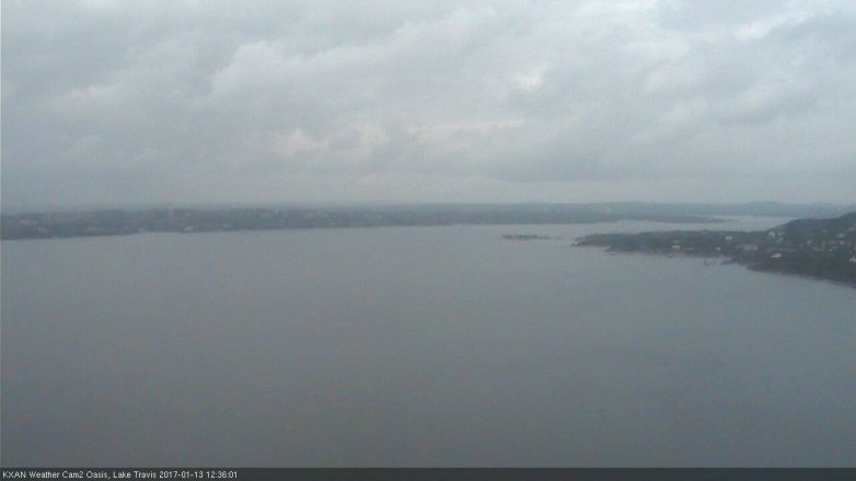 Lake Travis webcam, January 13, 2017 11:40 AM CT