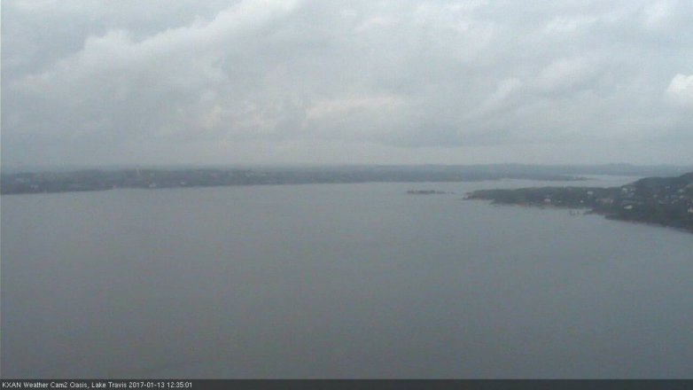 Lake Travis webcam, January 13, 2017 11:55 AM CT