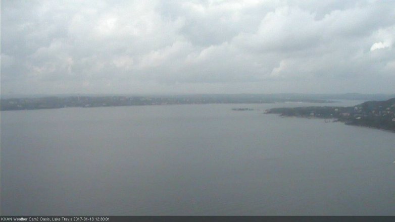 Lake Travis webcam, January 13, 2017 12:00 PM CT