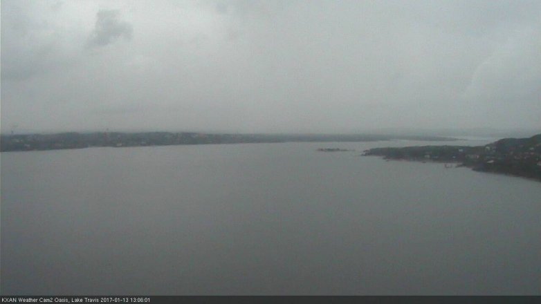 Lake Travis webcam, January 13, 2017 12:15 PM CT