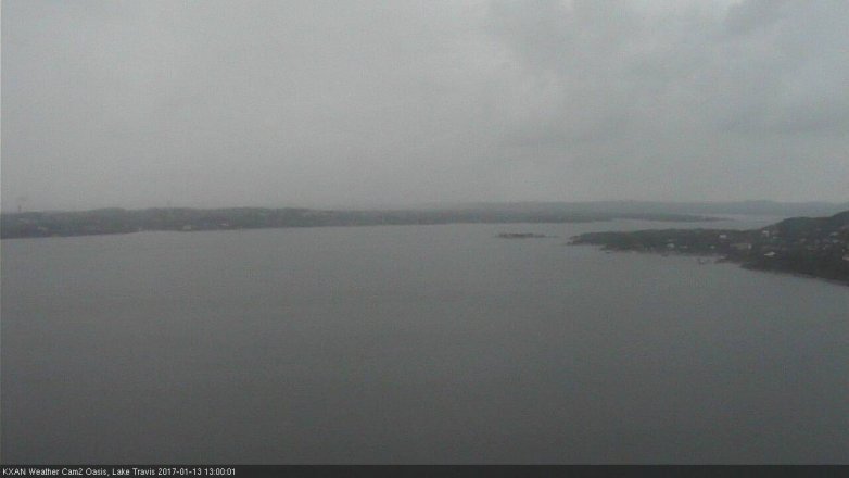 Lake Travis webcam, January 13, 2017 12:20 PM CT