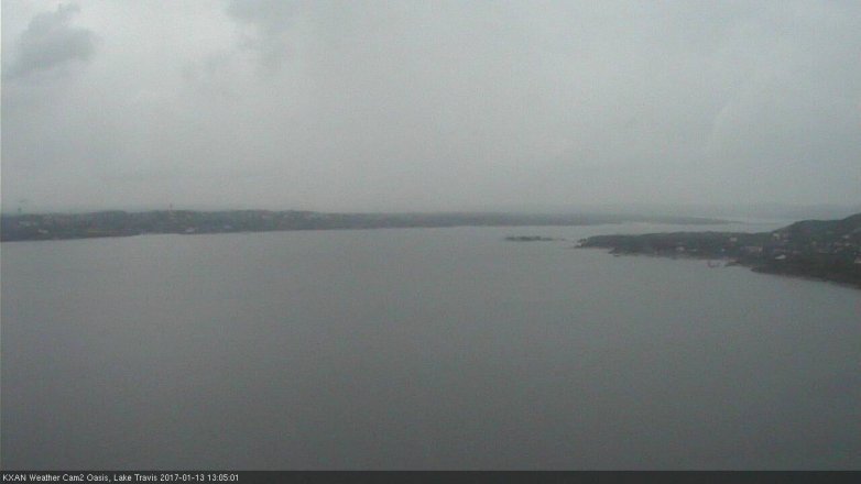 Lake Travis webcam, January 13, 2017 12:30 PM CT