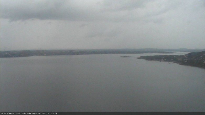 Lake Travis webcam, January 13, 2017 12:50 PM CT