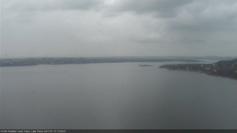 Lake Travis webcam, January 13, 2017 12:55 PM CT