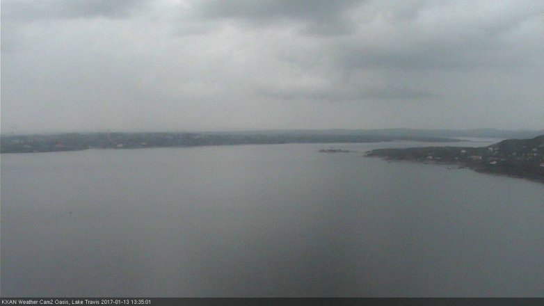 Lake Travis webcam, January 13, 2017 1:05 PM CT