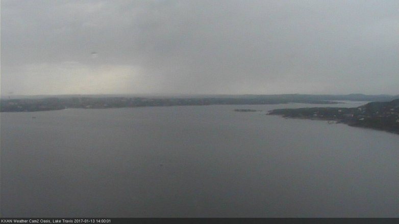 Lake Travis webcam, January 13, 2017 1:20 PM CT