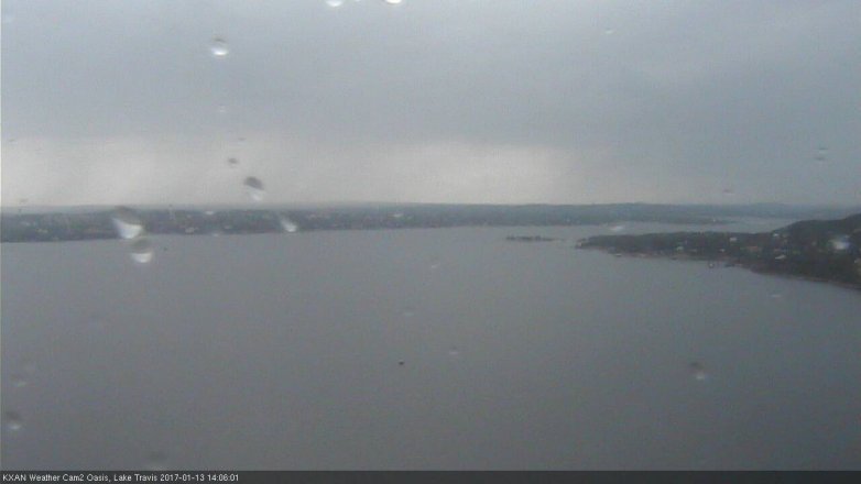 Lake Travis webcam, January 13, 2017 1:25 PM CT
