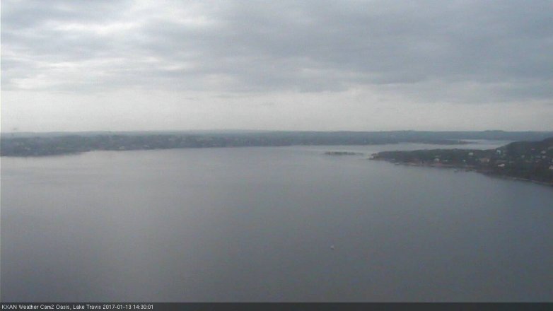 Lake Travis webcam, January 13, 2017 1:50 PM CT