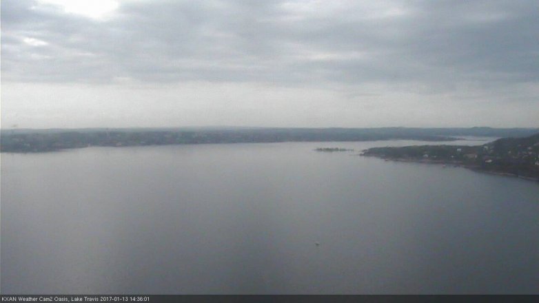 Lake Travis webcam, January 13, 2017 1:55 PM CT