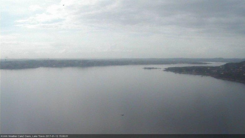 Lake Travis webcam, January 13, 2017 2:15 PM CT