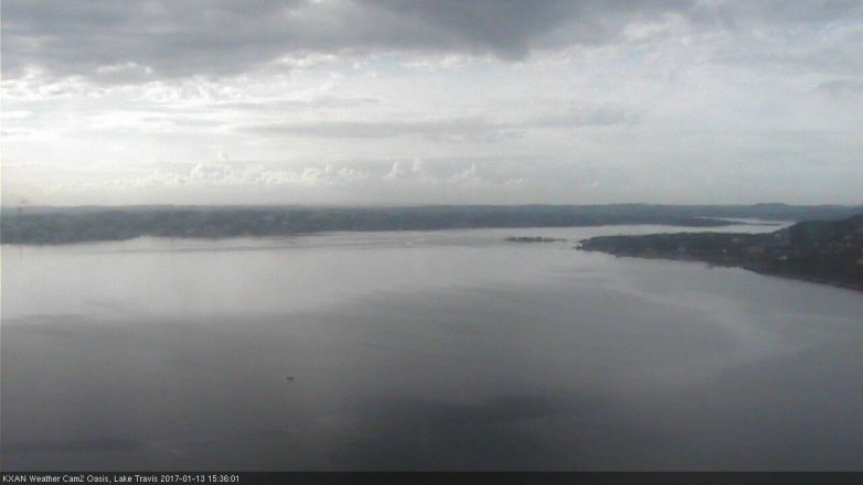 Lake Travis webcam, January 13, 2017 2:45 PM CT