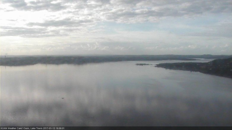 Lake Travis webcam, January 13, 2017 3:30 PM CT