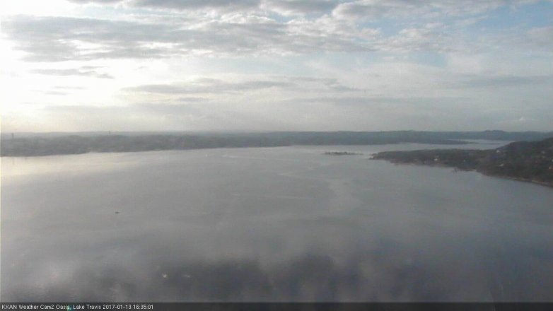 Lake Travis webcam, January 13, 2017 3:45 PM CT