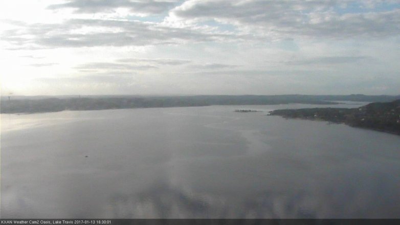 Lake Travis webcam, January 13, 2017 3:50 PM CT