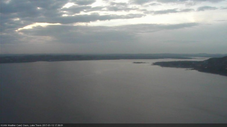 Lake Travis webcam, January 13, 2017 4:50 PM CT