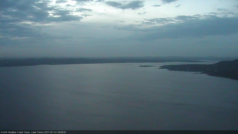 Lake Travis webcam, January 13, 2017 5:30 PM CT