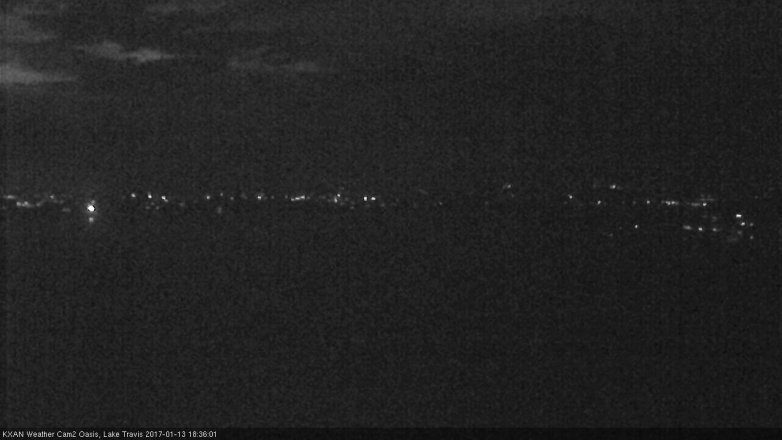 Lake Travis webcam, January 13, 2017 5:40 PM CT