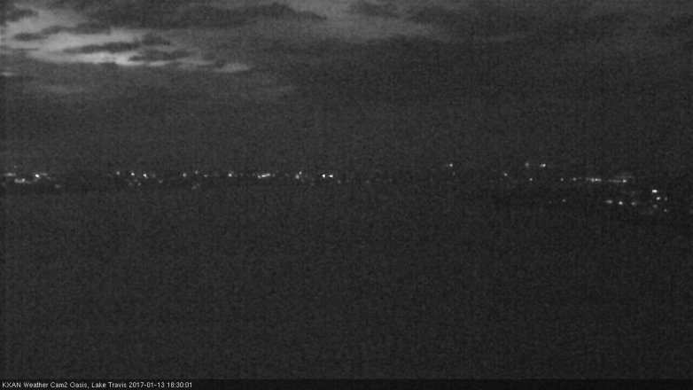 Lake Travis webcam, January 13, 2017 5:50 PM CT