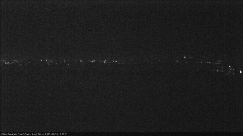 Lake Travis webcam, January 13, 2017 6:10 PM CT
