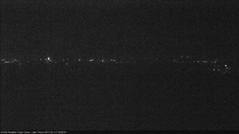 Lake Travis webcam, January 13, 2017 6:25 PM CT