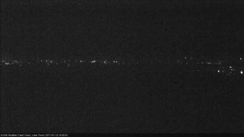 Lake Travis webcam, January 13, 2017 6:35 PM CT
