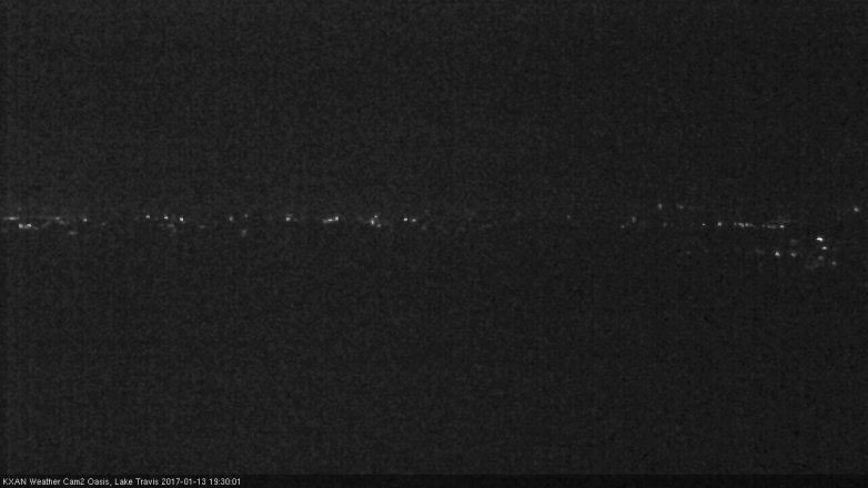 Lake Travis webcam, January 13, 2017 6:55 PM CT