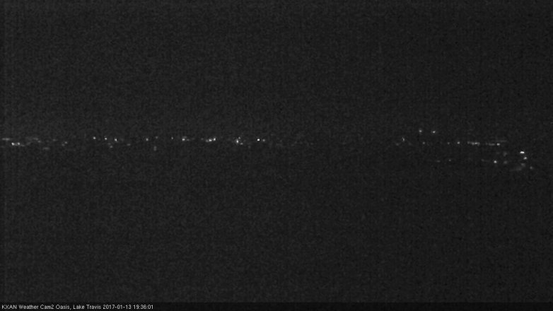 Lake Travis webcam, January 13, 2017 7:05 PM CT