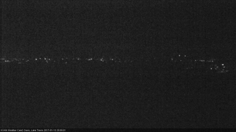 Lake Travis webcam, January 13, 2017 7:15 PM CT