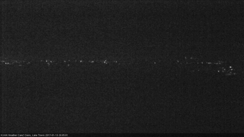 Lake Travis webcam, January 13, 2017 7:20 PM CT