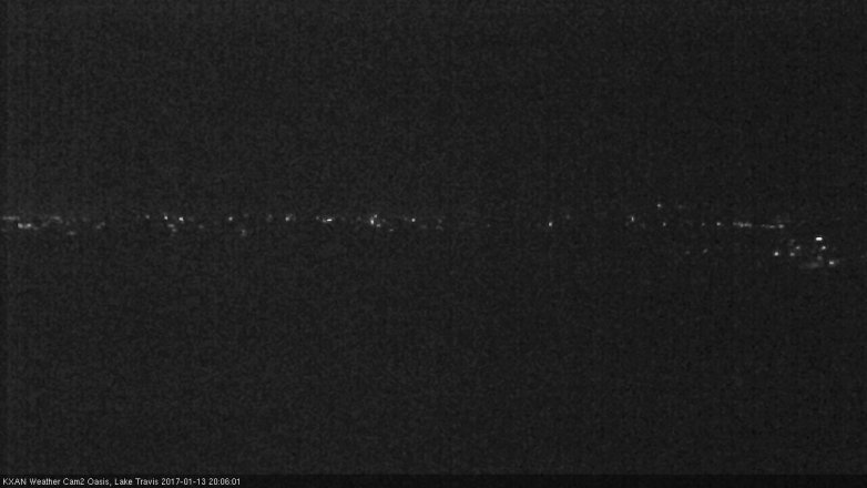 Lake Travis webcam, January 13, 2017 7:30 PM CT