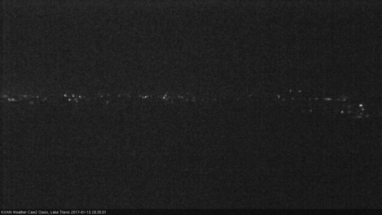 Lake Travis webcam, January 13, 2017 7:50 PM CT