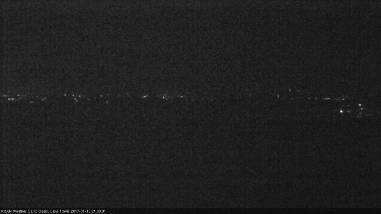 Lake Travis webcam, January 13, 2017 8:20 PM CT