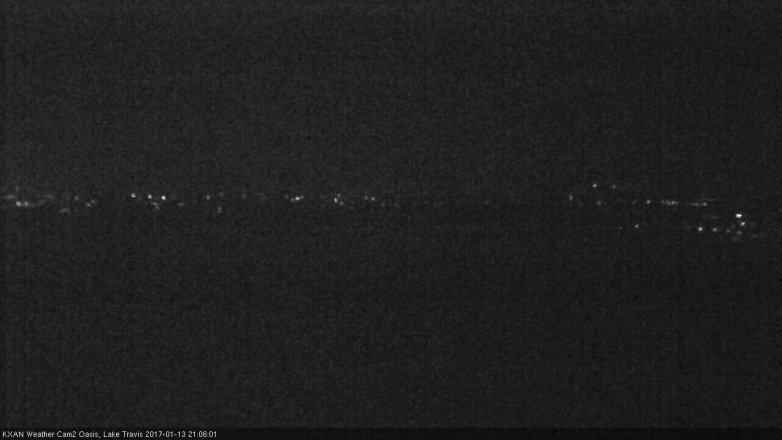 Lake Travis webcam, January 13, 2017 8:25 PM CT