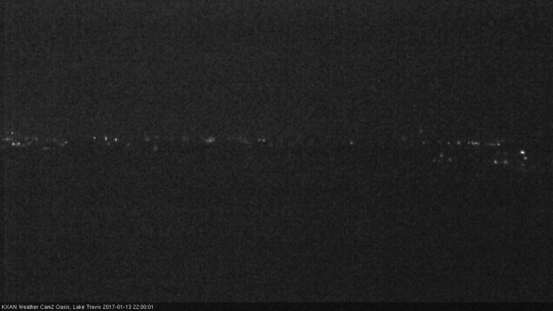 Lake Travis webcam, January 13, 2017 9:25 PM CT